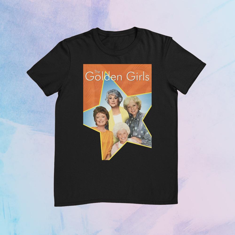 THE GOLDEN GIRLS Star Short Sleeve Cotton Black Unisex S-234XL T-Shirt Unisex T-Shirt