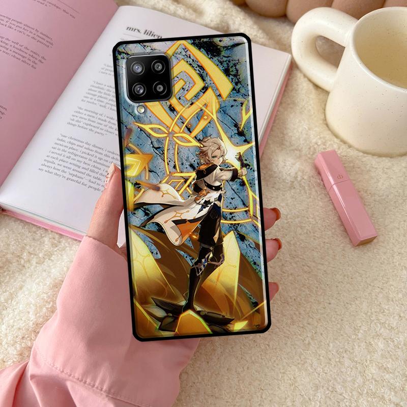 Самодовольный Альбедо Genshin Impact Для Samsung Galaxy A55 A35 A15 A32 A12 A22 A52 A54 A34 A14 A56 A36 A26 A16 A13 A53 A06 Чехол