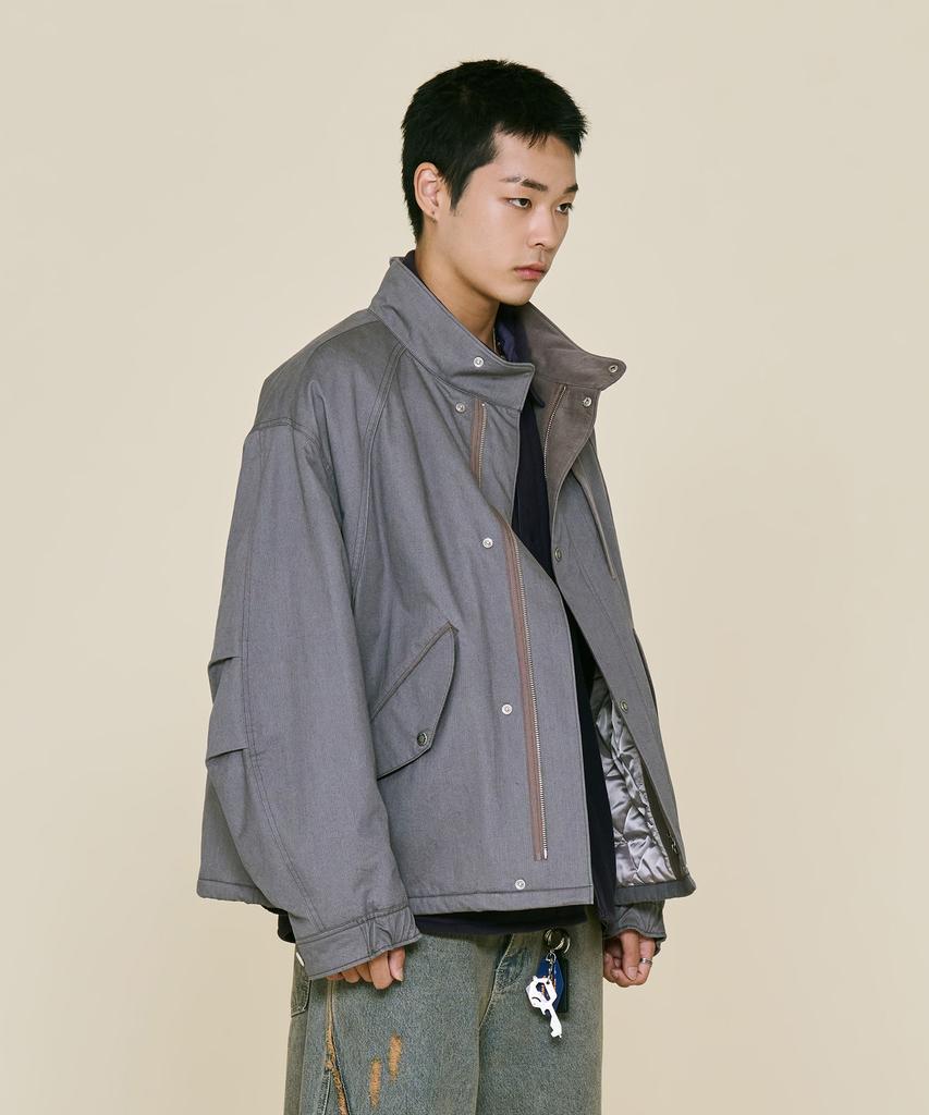 NONTYPE Vtg Stand Mil Bomber (Purple Gray)