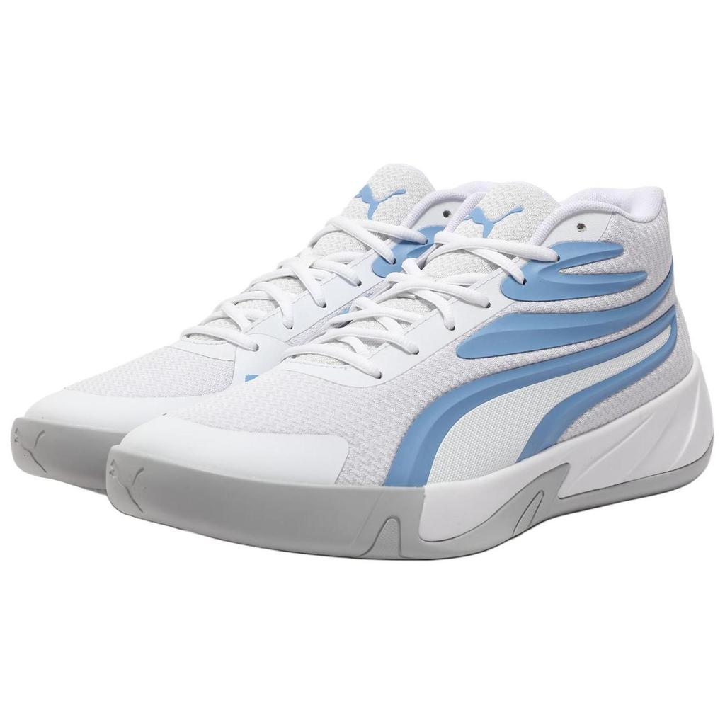 Puma Кроссовки для баскетбола Court Pro с амортизацией из ткани, нескользящие, средняя высота, унисекс, белые 310829-09