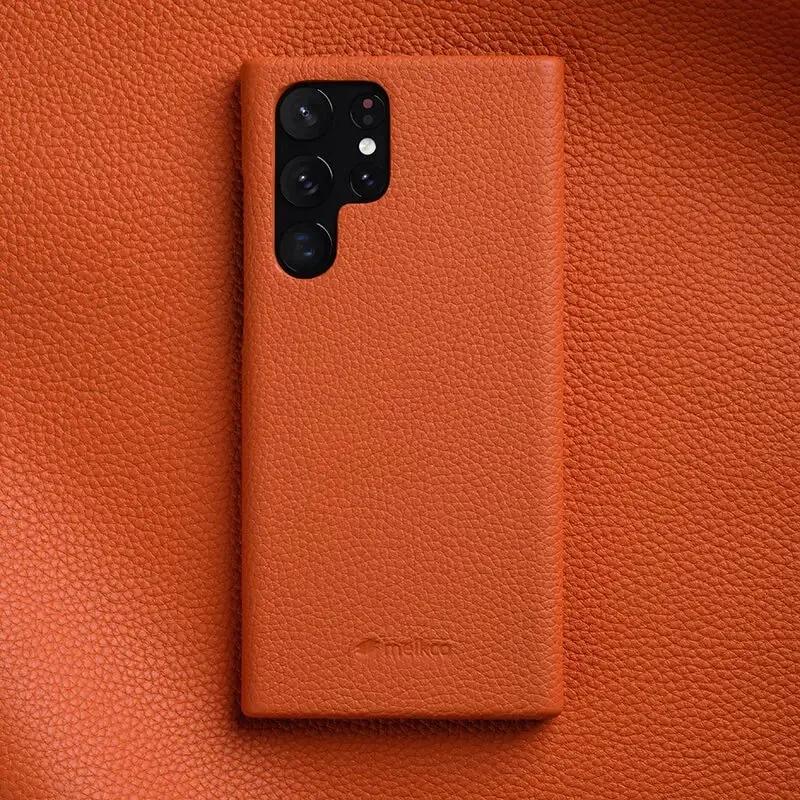 100% Genuine Leather Case for Samsung Galaxy S23 S24 S25 Ultra Retro Pull-up Cow Leather Protection Cover for S25 Ultra