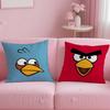 Анимация A-A-Angry Birds Мультяшная Наволочка Противопылевой Клещ Наволочка На Молнии Невидимка Шелковистый Короткий Плюш Чехол для Подушки Дивана