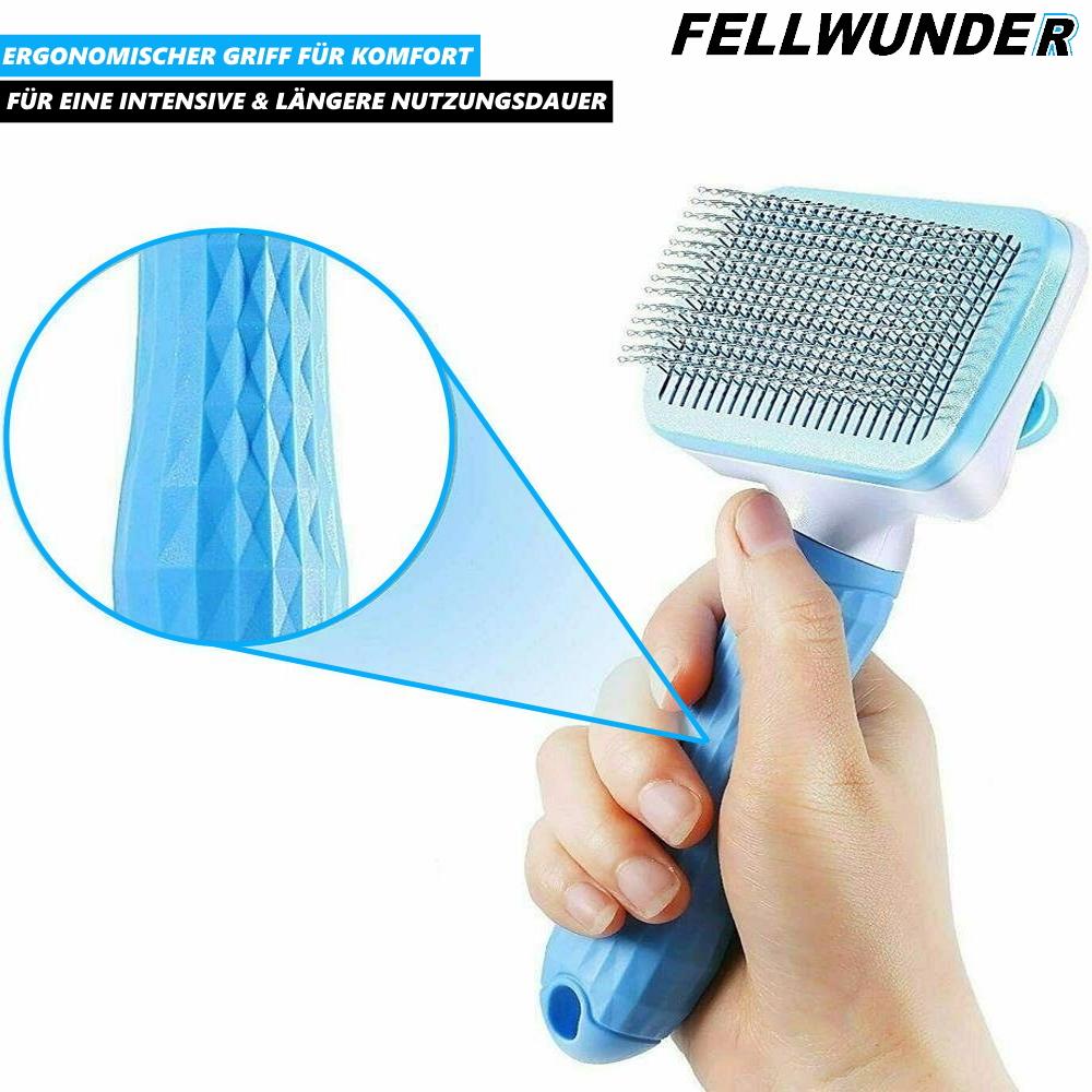 FELLWUNDER Pet Brush Dog Brush Cat Brush Fur Brush Self-cleaning