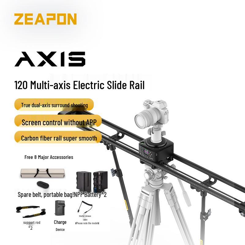 Электрический трехходовой слайдер серии ZEAPON AXIS для видеосъемки на DSLR, фотографии, прямых трансляций и таймлапса.