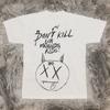 2024 Popular New Style Revenge Bad XXX "Don't Kill" Tee Hip-hop Graffiti Hand-painted Short-sleeved T-shirt Men and Women Alike