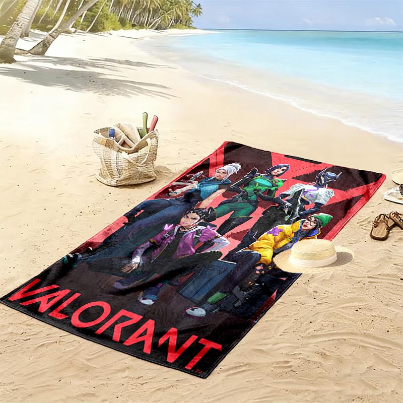 VALORANT Print Beach Towel, Large Soft Quick Dry Towel for Beach Camping Swimming