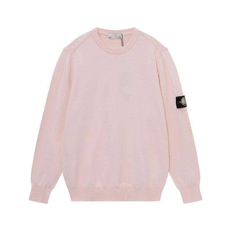 STONE Унисекс Кардиган на молнии с воротником-стойкой и нашивкой Вязаный свитер для осени/зимы