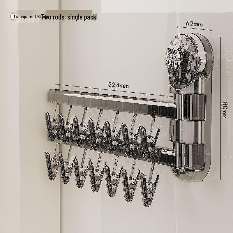 Multi-layer Luxury Sock Drying Rack with 14 Clips for Home and Balcony