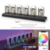 RGB Nixie цифровые ламповые часы Bluetooth WiFi USB светодиодные светящиеся ночные огни IPS цветной дисплей экран игровой настольный декор для спальни подарок