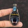 Multi Fluorite Copper Pendant Wire Wrapped Pendant Natural Gemstone Jewelry Labradorite Pendant Copper Jewelry Handmade Pendant Gift For Her