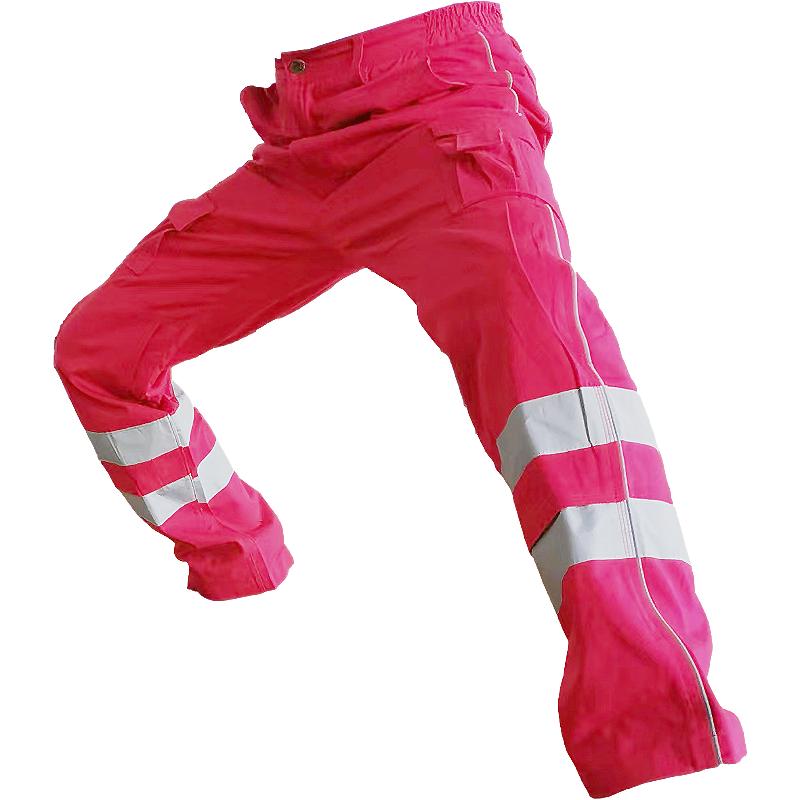 Durable American-Style Work Pants for Men, Summer Men's Pants with Reflective Strips, Work Pants for Mechanics, Workshop Labor Protection Clothing,