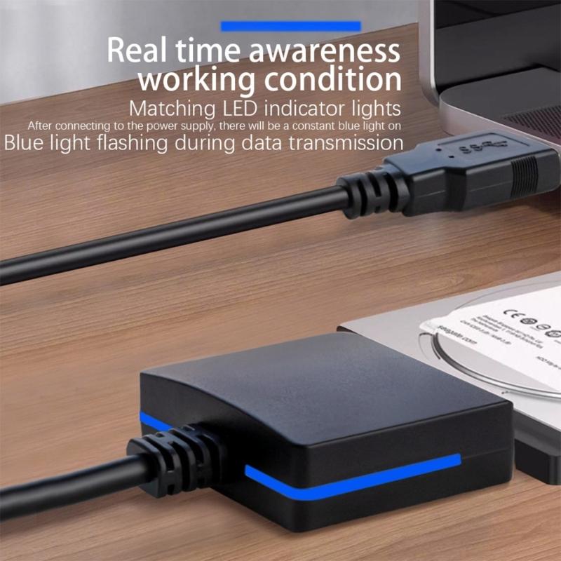 Два интерфейса USB A USB C в SATA Конвертеры для 2,5-дюймовых SSD HDD Внешний корпус для диска Резервное копирование данных