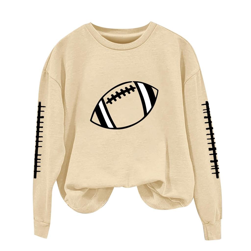 Женский модный и повседневный пуловер с длинными рукавами, принтом и круглым вырезом, спортивный топ-свитшот