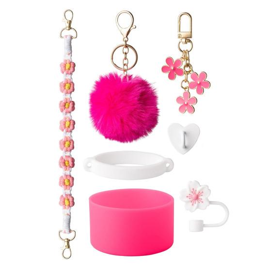 Набор из 7 принадлежностей для стаканов объемом 30/40 унций, силиконовая ручка, ремешок, соломинка для обуви