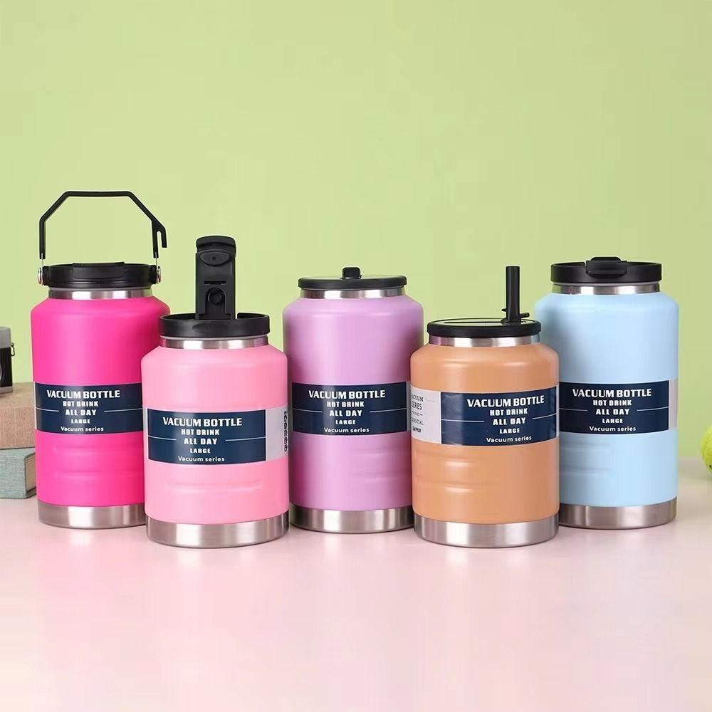 2L Thermal Water Bottle Large Capacity Outdoor Insulated Mug Gift Drinks Bottle Outdoor