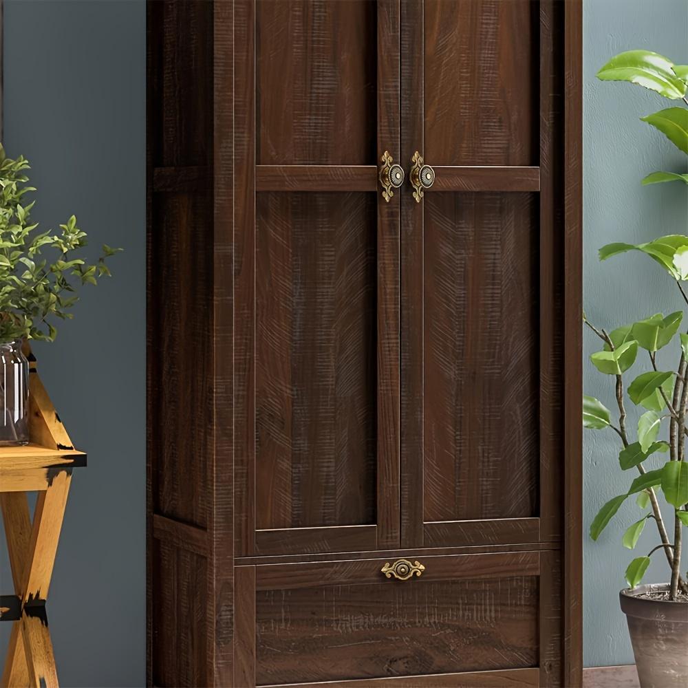 5 шт. Бронзовые ручки для ящиков из цинкового сплава, 2,911,26 дюйма, винтажные круглые металлические с задней пластиной, идеально подходят для мебели комода и шкафа