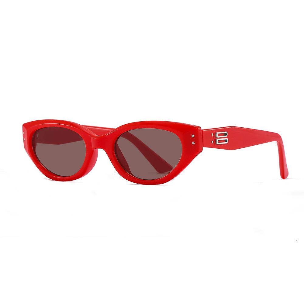 Narrow-frame glasses, trendy UV protection cat-eye polarized sunglasses for women