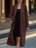 Women's 2024 Autumn/Winter Casual Long Knitted Cardigan Sweater Coat with Lace-Up Design
