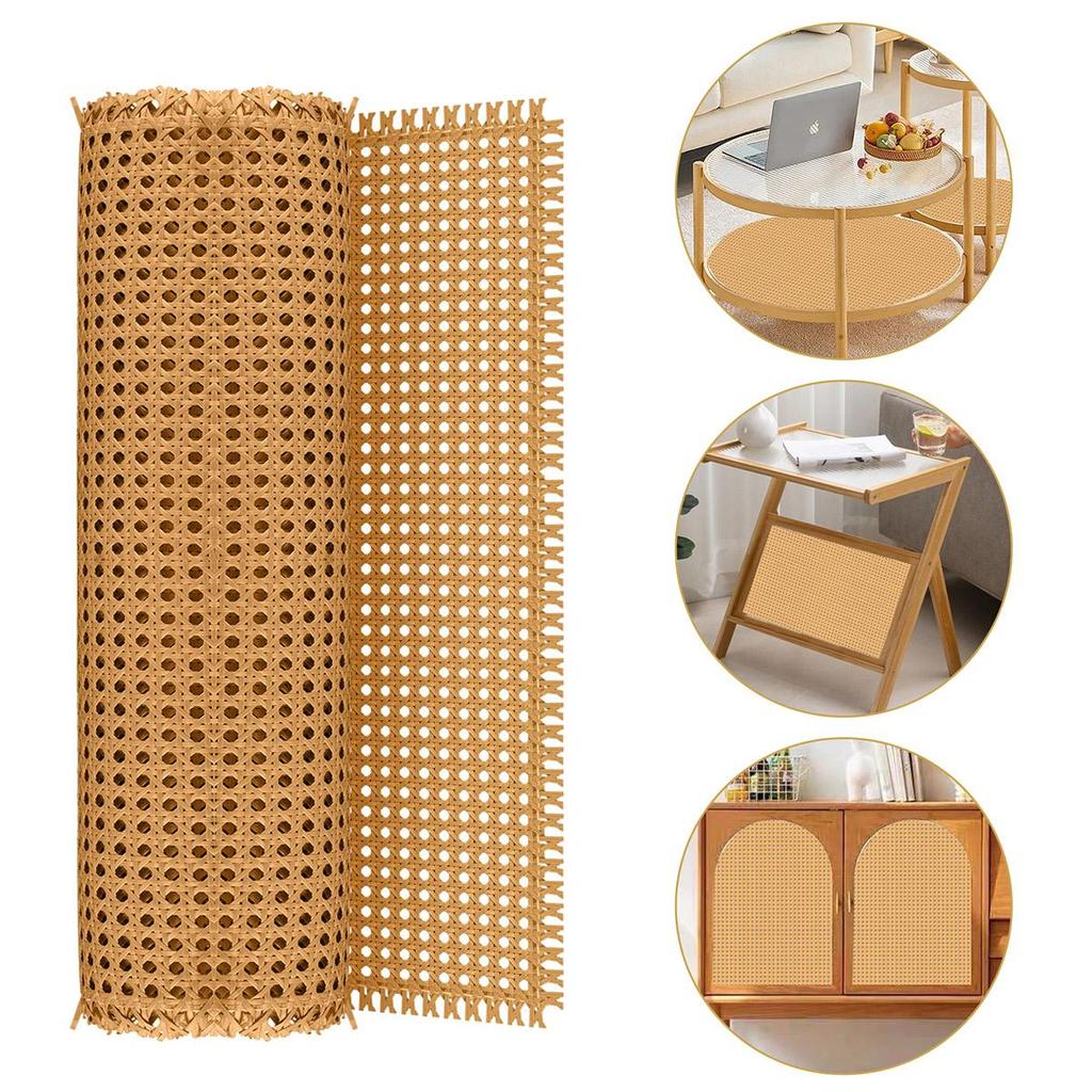 Indonesian Plastics Rattan Webbing for Cane Projects 40/45/50Cm Woven Open Mesh Cane Roll Furniture Decoration Repair Tools Hot