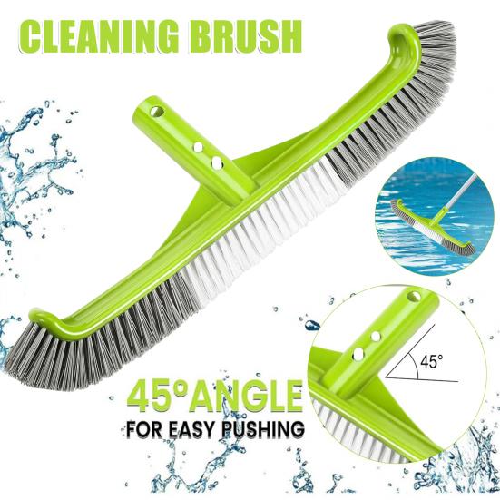 Щетка для чистки бассейна телескопическая с длинной ручкой и жесткой щетиной, универсальная щетка для плавательного бассейна
