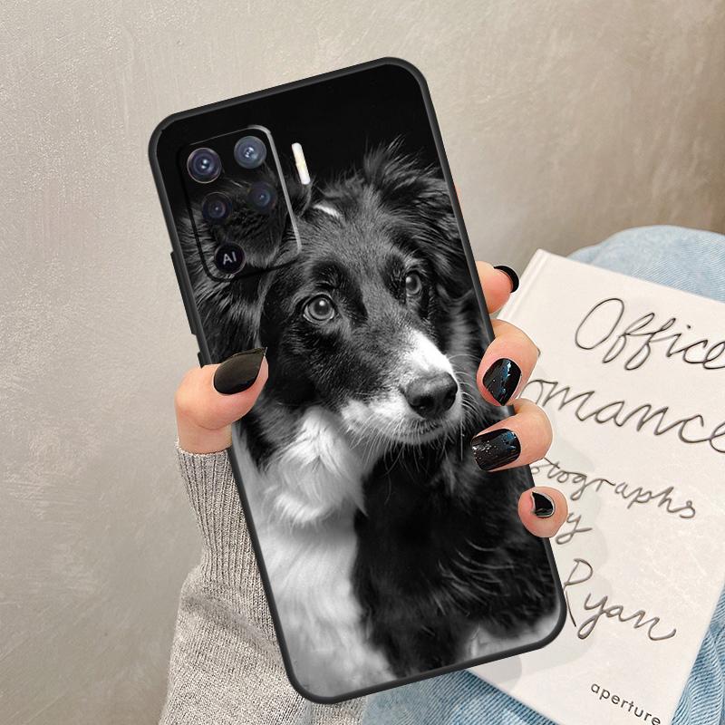 Чехол для телефона Oppo с собакой Бордер-колли A5 Pro A15 A17 A57 A77 A94 A74 A54 A16 A76 A96 A40 A60 A80 A18 A38 A58 A78 A98