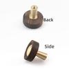 Durable Cabinet Pulls Brass Walnut Wood Knobs Drawers Handles  for Cupboard Wardrobe Drawer Door