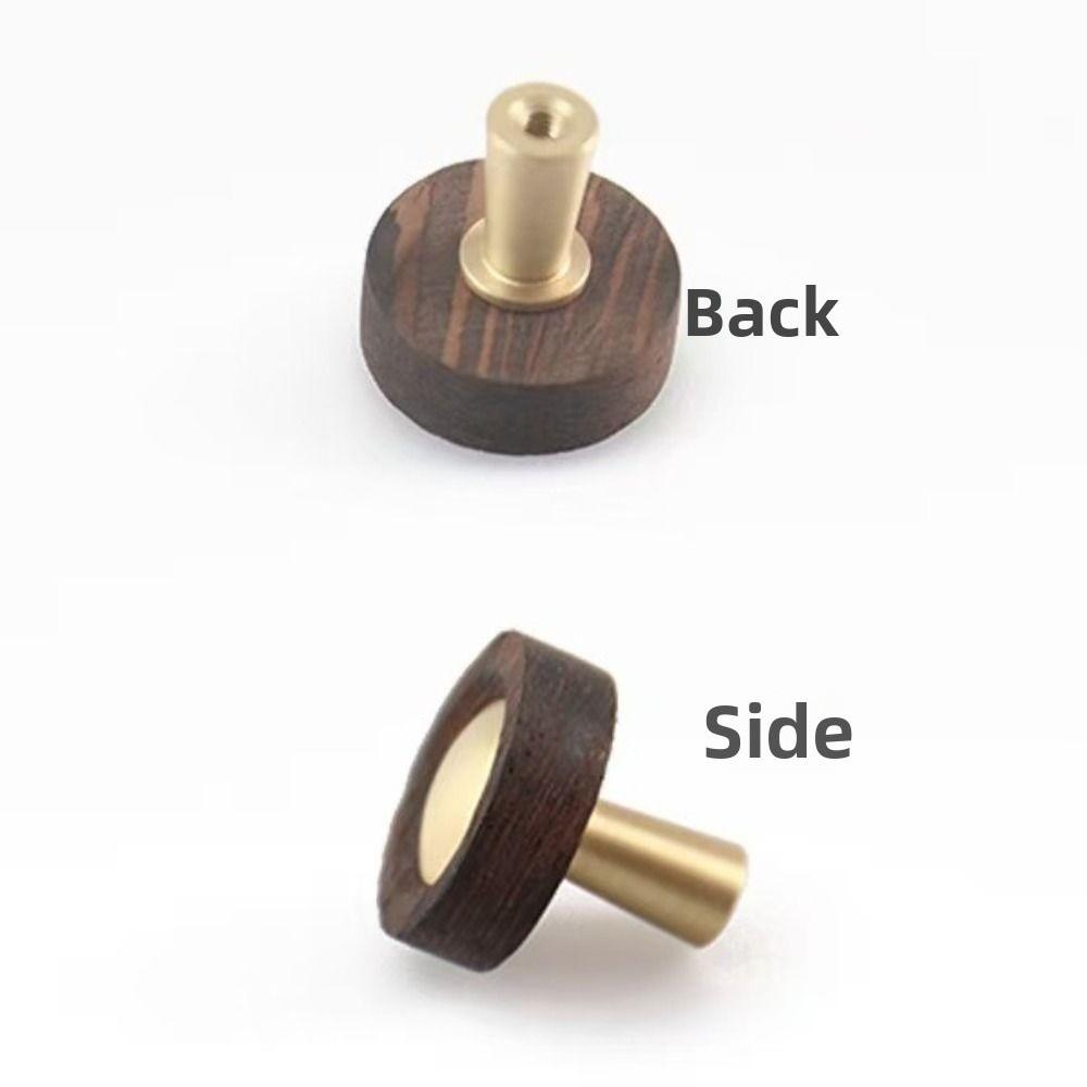 Durable Cabinet Pulls Brass Walnut Wood Knobs Drawers Handles for Cupboard Wardrobe Drawer Door