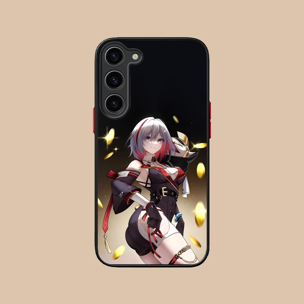 HSR Topaz Silicone Mobile Phone Case for Samsung Galaxy S26 S25 S24 S23 S22 S21 Plus FE Ultra Colorful Cover