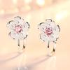 Graceful and Fashionable Pastoral Lovely Flower Silver Accessories Female Japanese and Korean Romantic Fresh and Cute Earrings Ear Clip Non-Piercing
