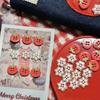 20pcs Plastic Tomato Snowflake Buttons 4-Holes Clothing Sewing Accessories Girl Kids
