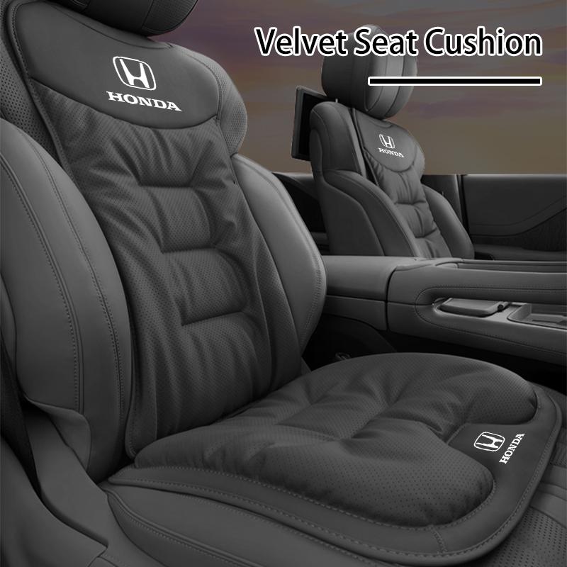 Car Interior Velvet Cushion Winter Nappa Leather Backrest Seat Cover For Honda Civic Accord CRV Fit Jazz Transalp CBR cb500x Ody SM1