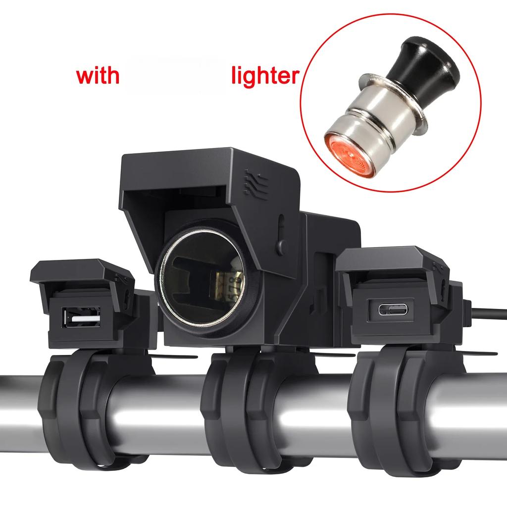 PD QC3.0 USB зарядное устройство для мотоцикла Type C быстрое зарядное гнездо крепление на руль адаптер питания для велосипеда мото