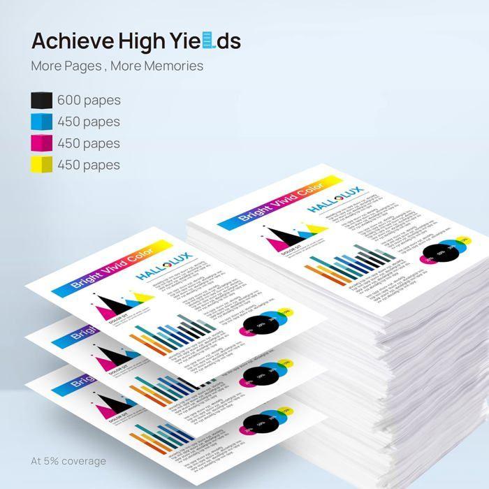 Cartouches d'Encre - MADEMOISELLE TISS - 62XL - Pack de 2 - Haut rendement - Multi-couleurs