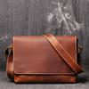 Винтажная кожаная мужская сумка ручной работы, женская сумка кроссбоди из коровьей кожи Crazy Horse, простая мужская наплечная сумка