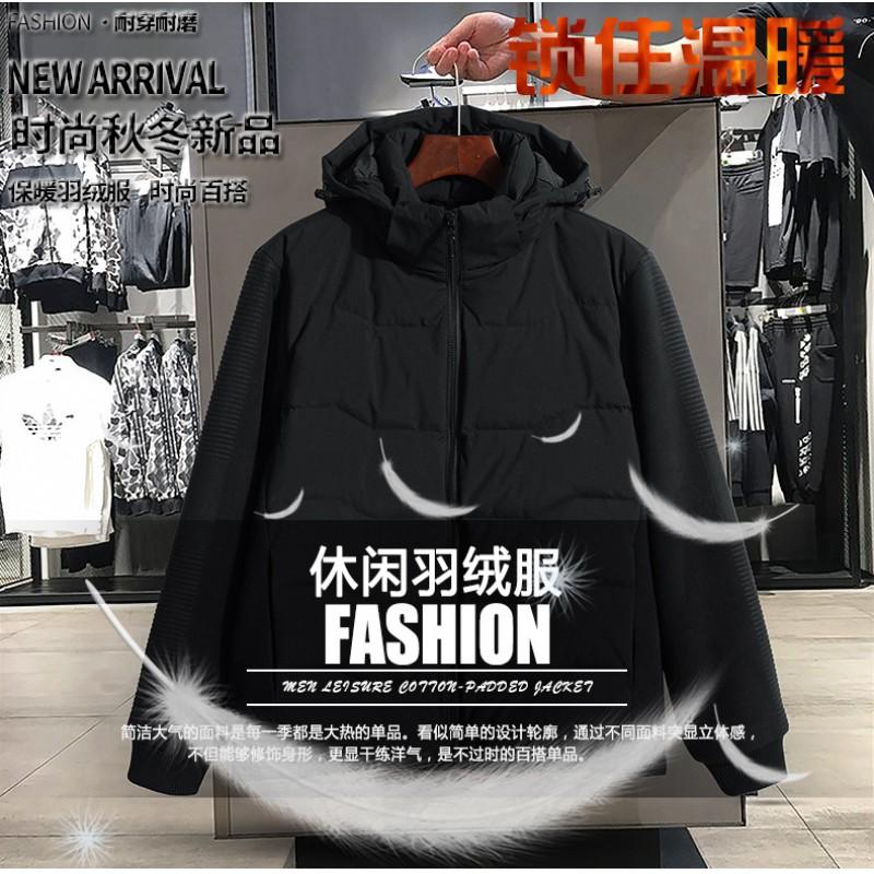 Mens Lightweight Waterproof Hooded Down Jacket Running Fitness Outdoor Sports Fall Winter