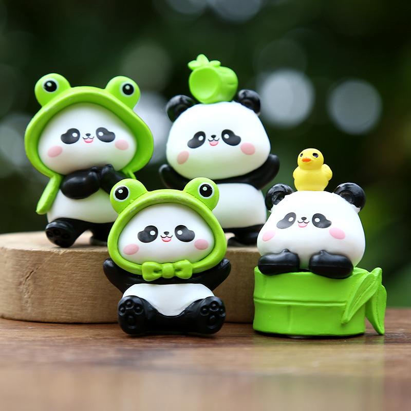 Panda Doll Model Office Desktop Animal Ornament