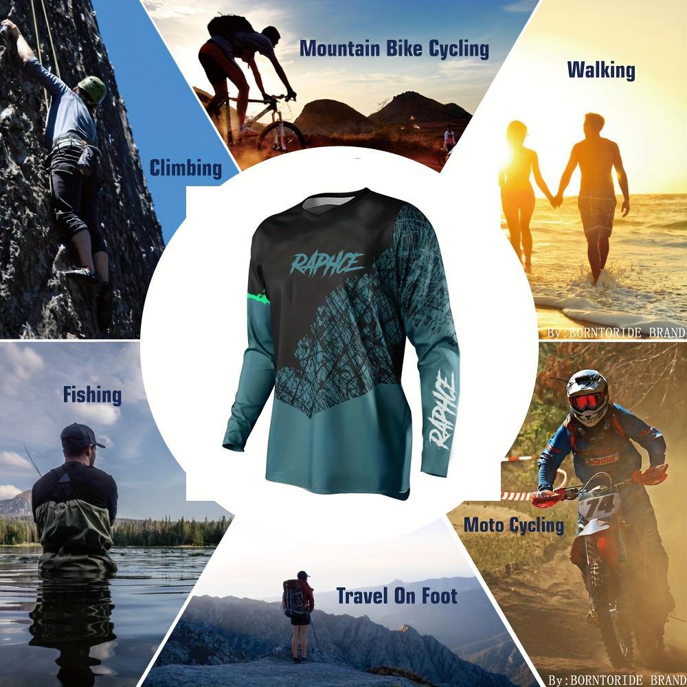 Новая летняя мужская влагоотводящая толстовка для горного велосипеда, мужская кросс-кантри мотоциклетная быстросохнущая рубашка с длинными рукавами