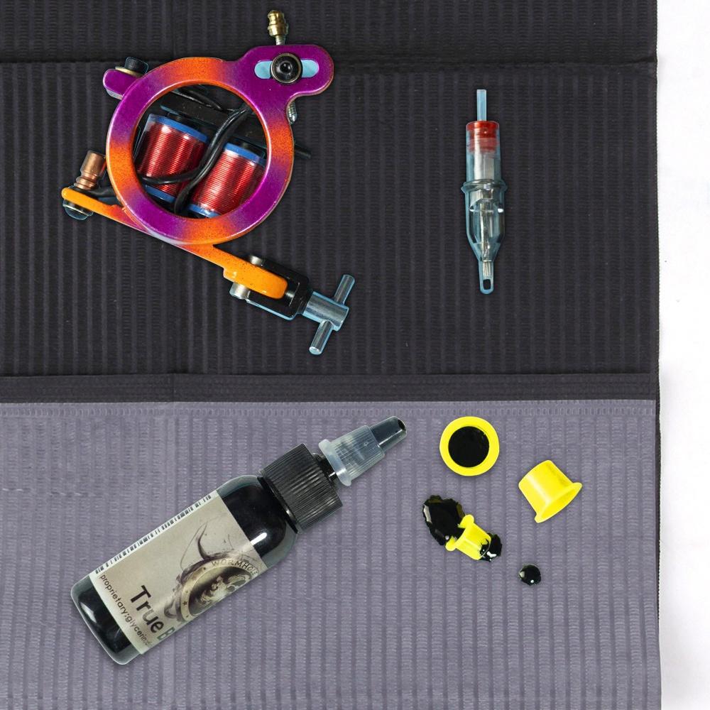 Одноразовые тату-чистые подушечки для татуировки, коврик для стола, стоматологические салфетки для пациентов, аксессуары для татуажа, черный, 20 шт.