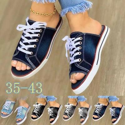 Женские джинсовые сандалии-кеды