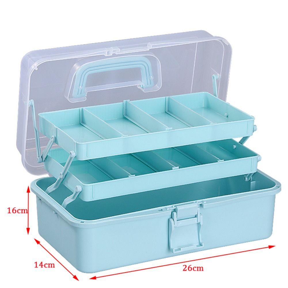 Пластиковый ящик для хранения рукоделия Трехслойный переносной ящик для инструментов Новый ящик для хранения швейных принадлежностей