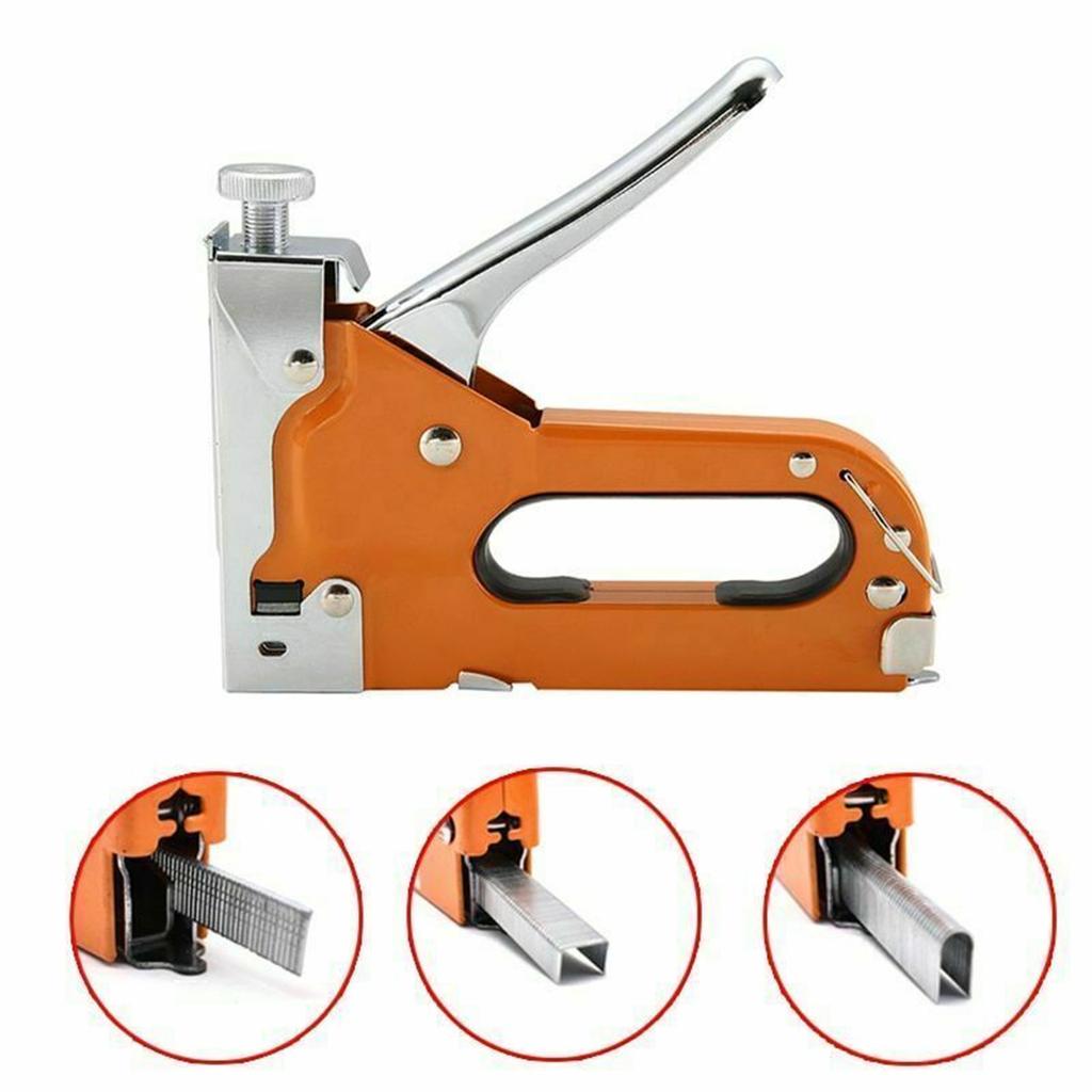 Heavy Duty Stapler 3 In 1 Stapler With 600 Nails Stainless Steel Metal Carpentry Hand Tool Manual Stapler For DIY Decoration Wood Wall Furniture