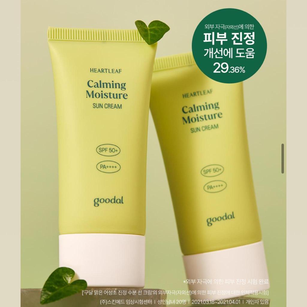 Goodal HEARTLEAF Calming Moisture Vegan SUN CREAM SPF 50+ PA++++ 50ml