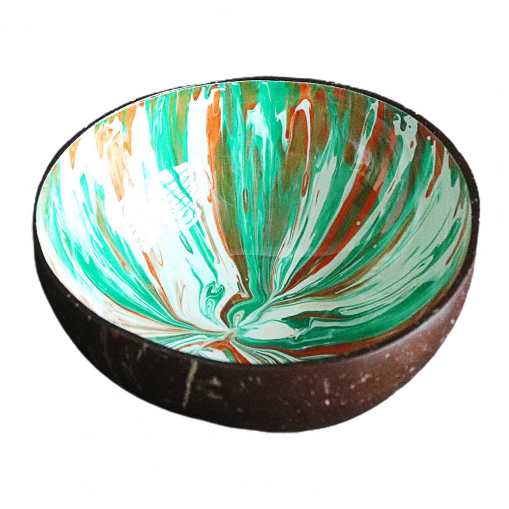 Кокосовые миски Кокосовая скорлупа Натуральные кокосовые миски Ручной работы Расписанные вручную Красивые Нежные Гладкие Натуральные миски