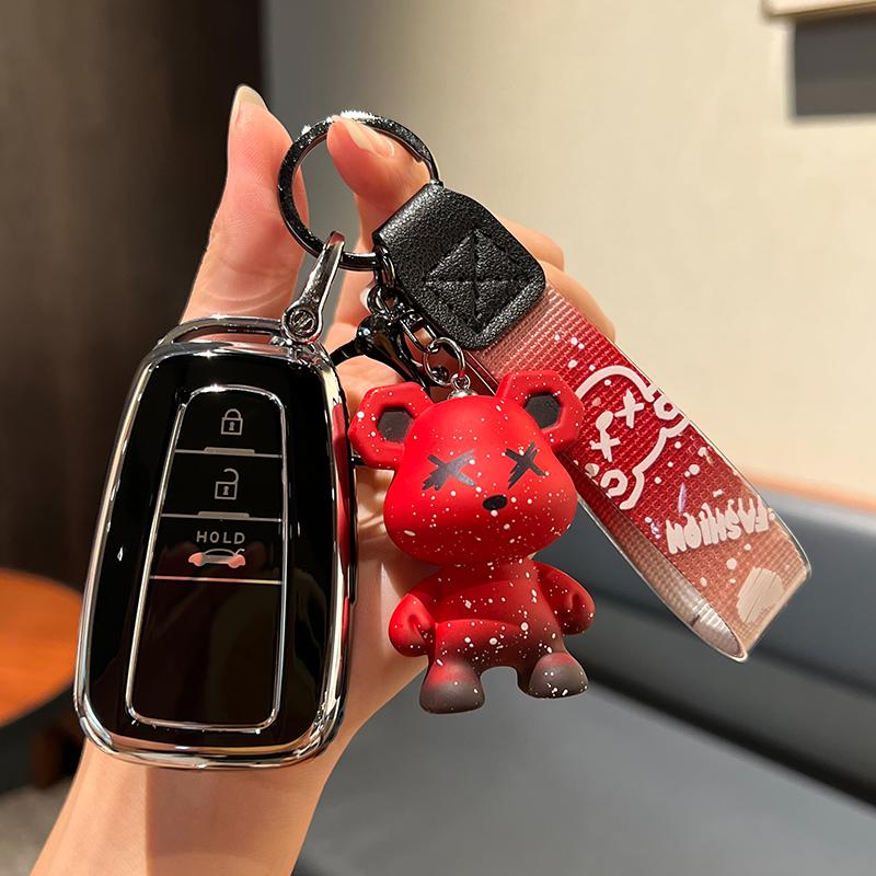 Чехол для ключа для Toyota: Подходит для Corolla, Camry, Levin, Avalon, Highlander, RAV4 и CHR - Женская сумка-ракушка с пряжкой