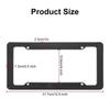 1/2pcs Carbon Fiber License Plate Frame Black Plastic Front & Rear Car Tag Holder Cover Frame Bracket with Standard Screw Kits