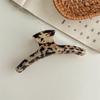 Французская ретро большая заколка-краб с леопардовым принтом для хвостиков