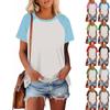 Women's Short Sleeve T Shirts Round Neck Cute Tunic Tops Basic Tees Blouses Loose Fit Pullover