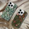 Чехол для телефона William Morris для iPhone 17,16,15,14,13,12,11,Pro,XS,Max,Plus,Mini,SE Белый Конфетный Матовый Ударопрочный Чехол