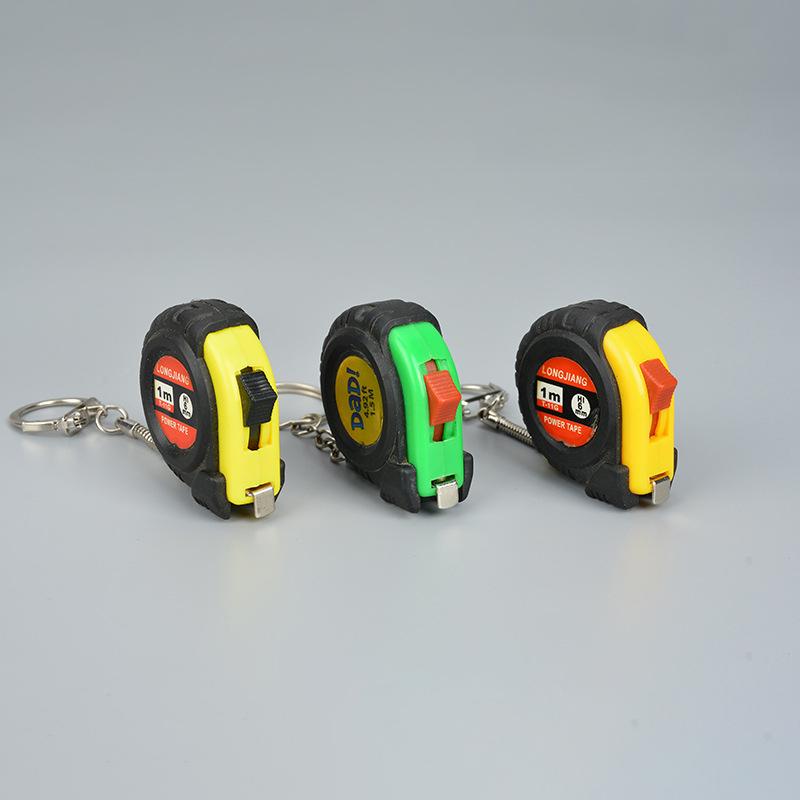 Мини-рулетка с брелоком, универсальная линейка, метрическая рулетка, выдвижная 1 м, измерительная лента, дюймовый портной инструмент