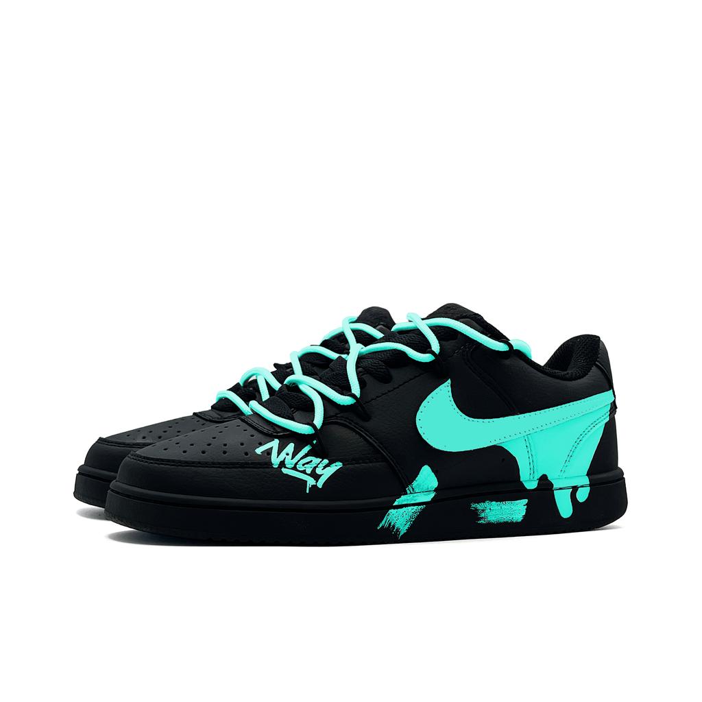 Nike Court Vision Abrasion Resistant Abrasion Resistant Low top Skateboard Shoes Unisex Green Black DH2987-002(Team476-)